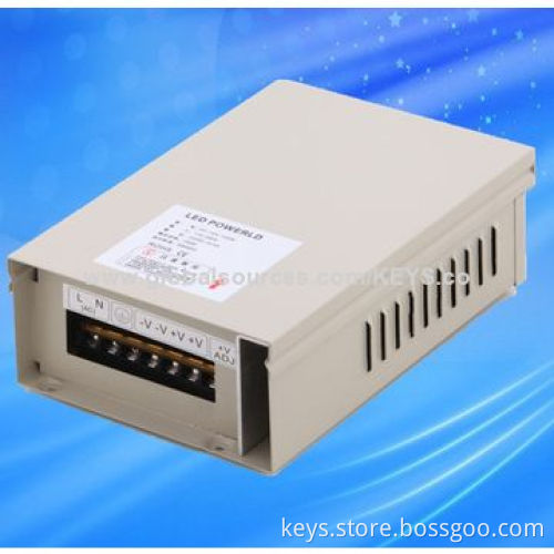 12V Power Supply, Iron Box Rain-proof Series, 60W to 400W for LED Strip IP53